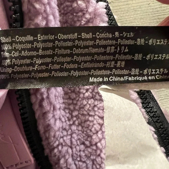 NWT new FREE PEOPLE overachiever Sherpa sling bag lavender purple fuzzy teddy - Picture 13 of 17